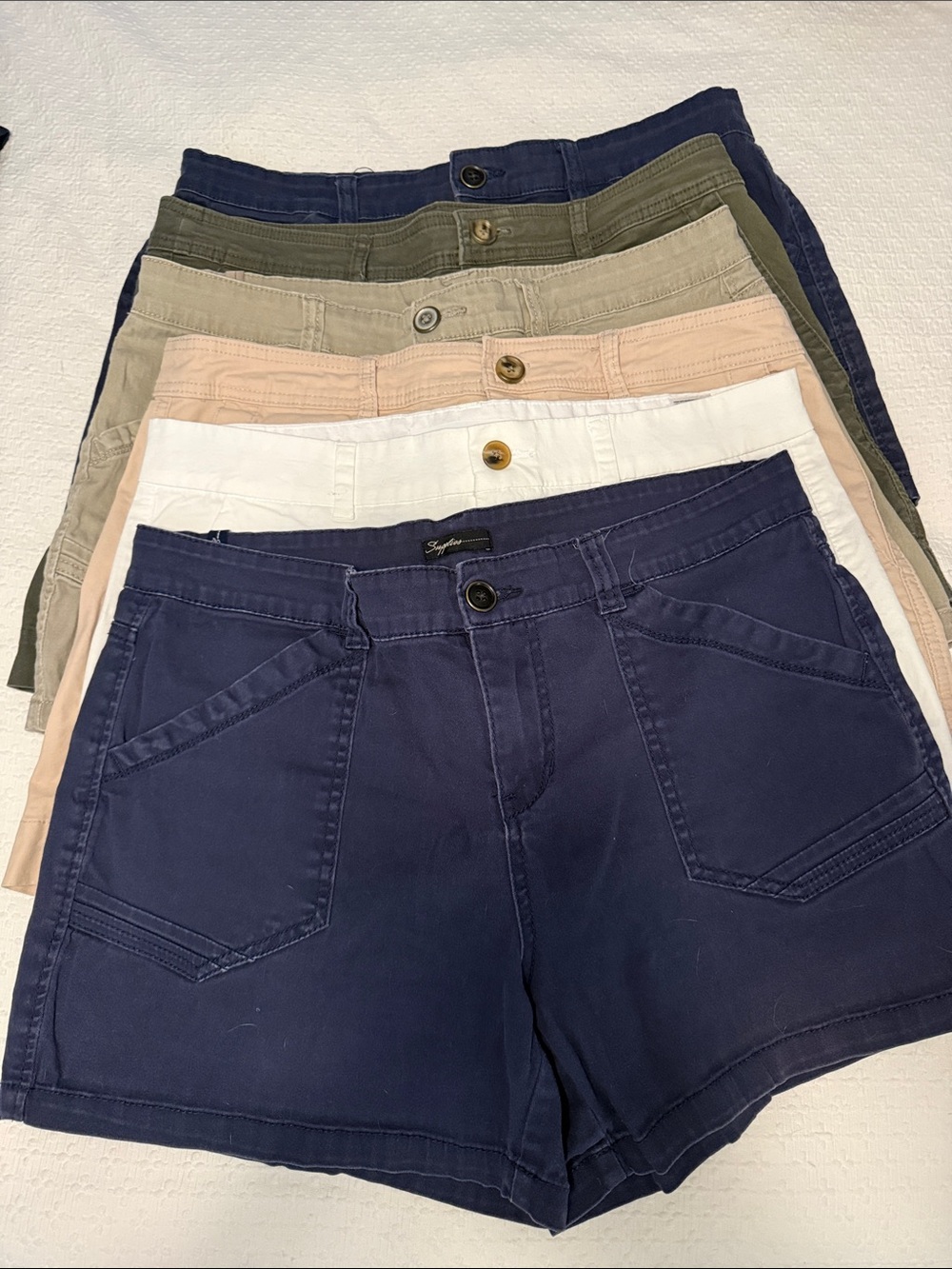 “6!” Women’s High-Rise Utility Shorts, mixed brands, all size 14, 6 pairs